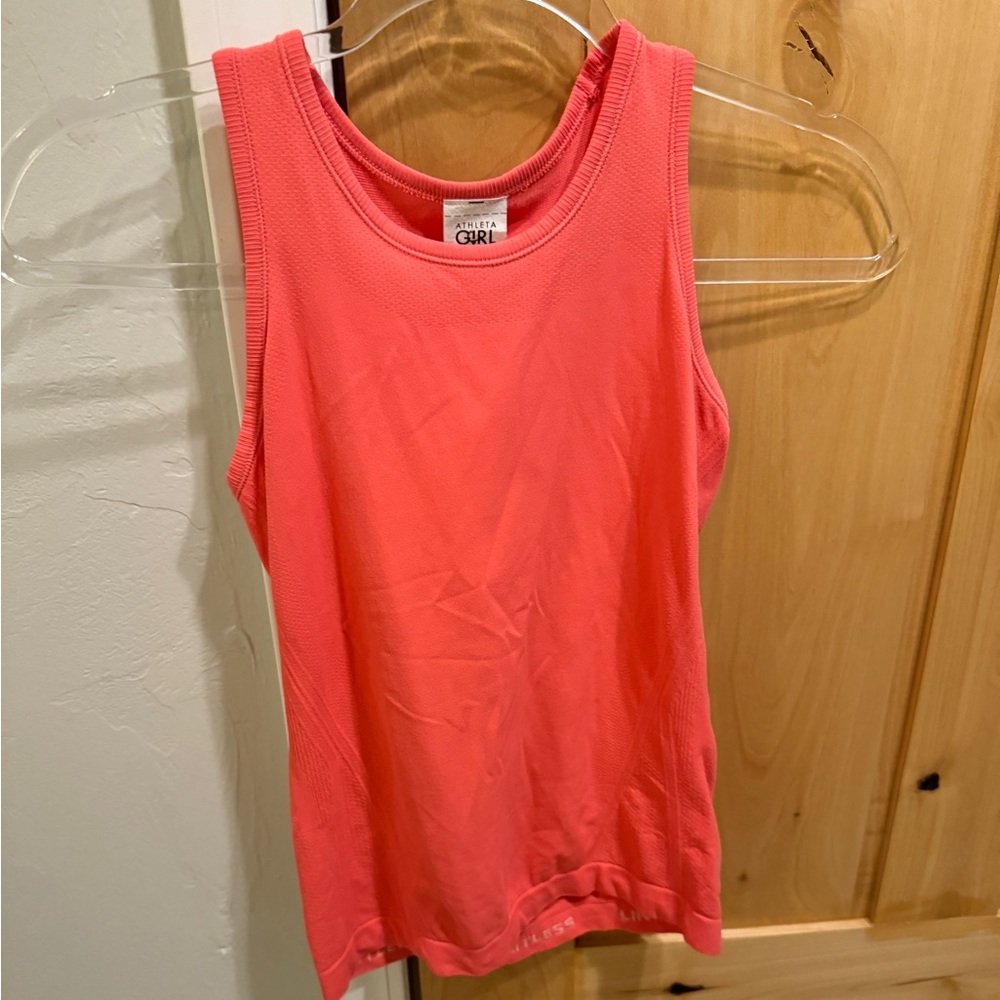 coral Athleta tank top size M/8-10